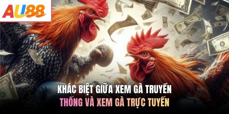 Khác biệt giữa xem gà truyền thống và xem gà trực tuyến.